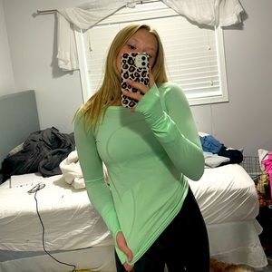 lulu lemon mint green long sleeve